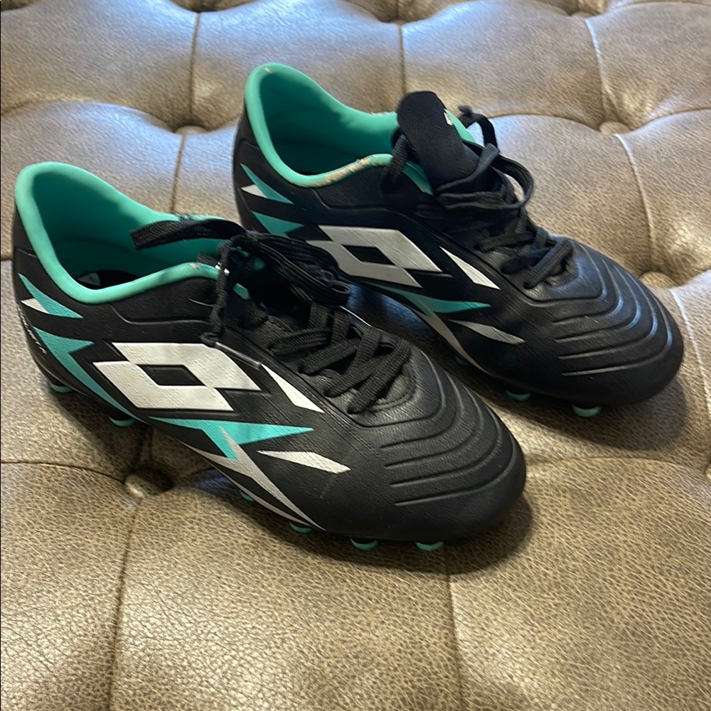 Black and Teal Soccer Cleats by Lotto Boys